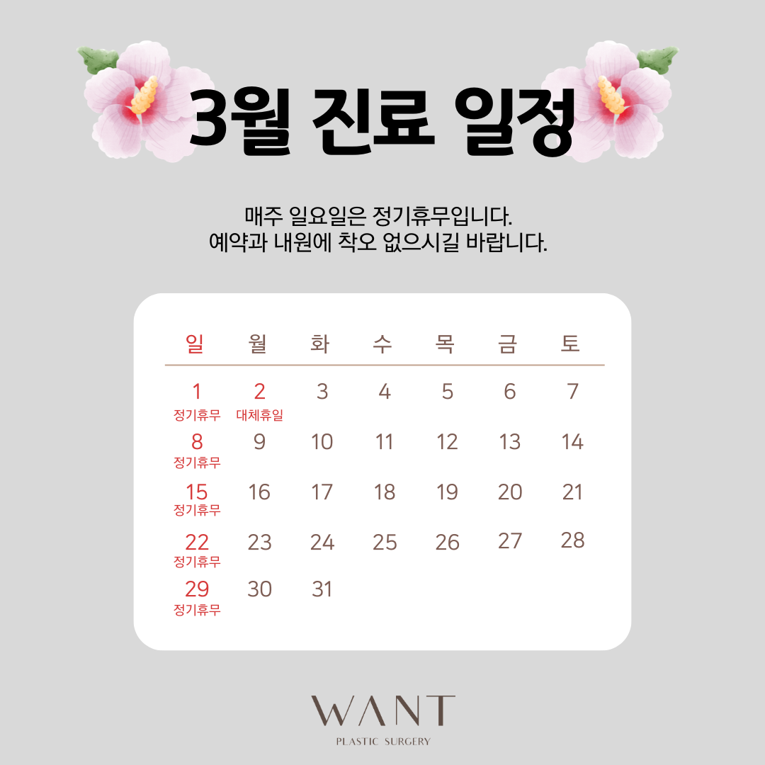 3월 진료일정